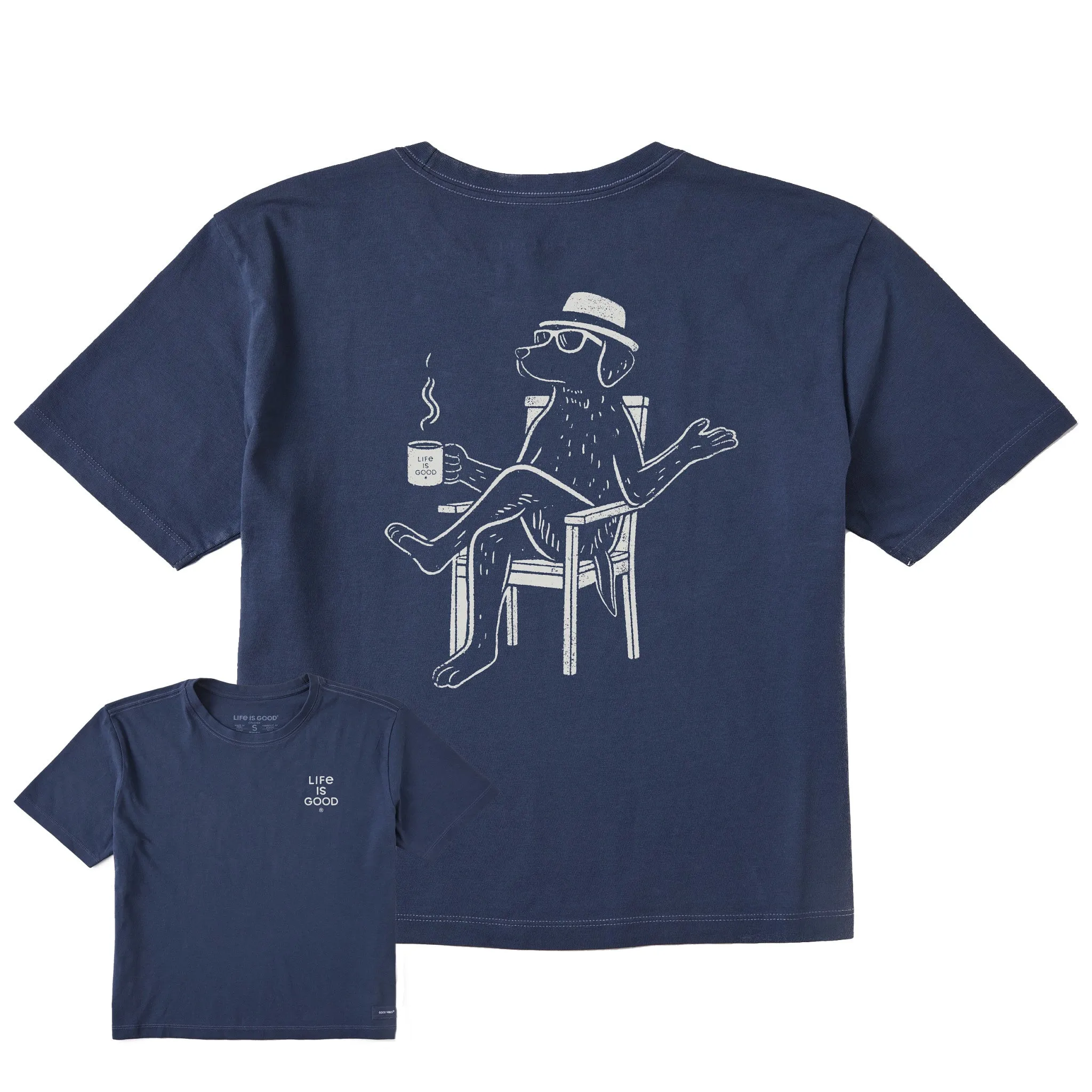 Women's Bert's Lab with Coffee Short Sleeve Crusher Boxy Tee Life is Good