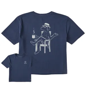 Women's Bert's Lab with Coffee Short Sleeve Crusher Boxy Tee Life is Good