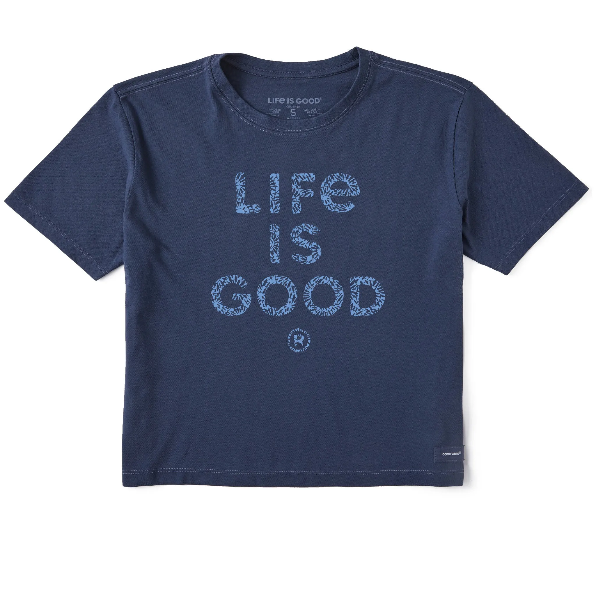 Women's Bert's Stacked Smashing LIG Short Sleeve Crusher Boxy Tee Life is Good