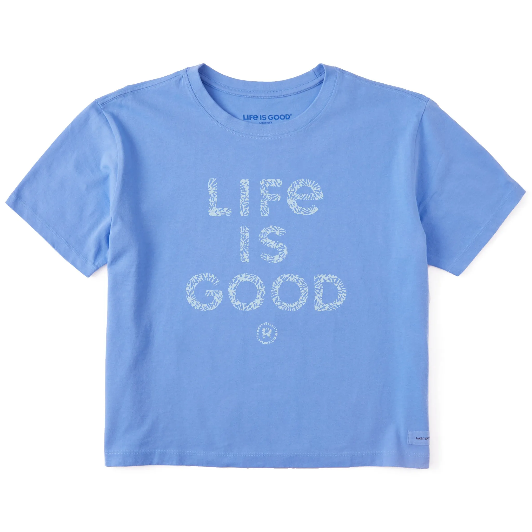 Women's Bert's Stacked Smashing LIG Short Sleeve Crusher Boxy Tee Life is Good