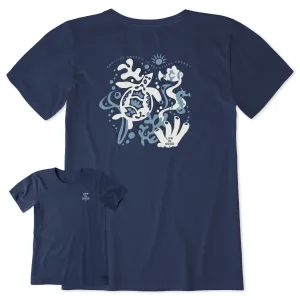Women's Bert's Turtle Medley Short Sleeve Crusher Tee Life is Good