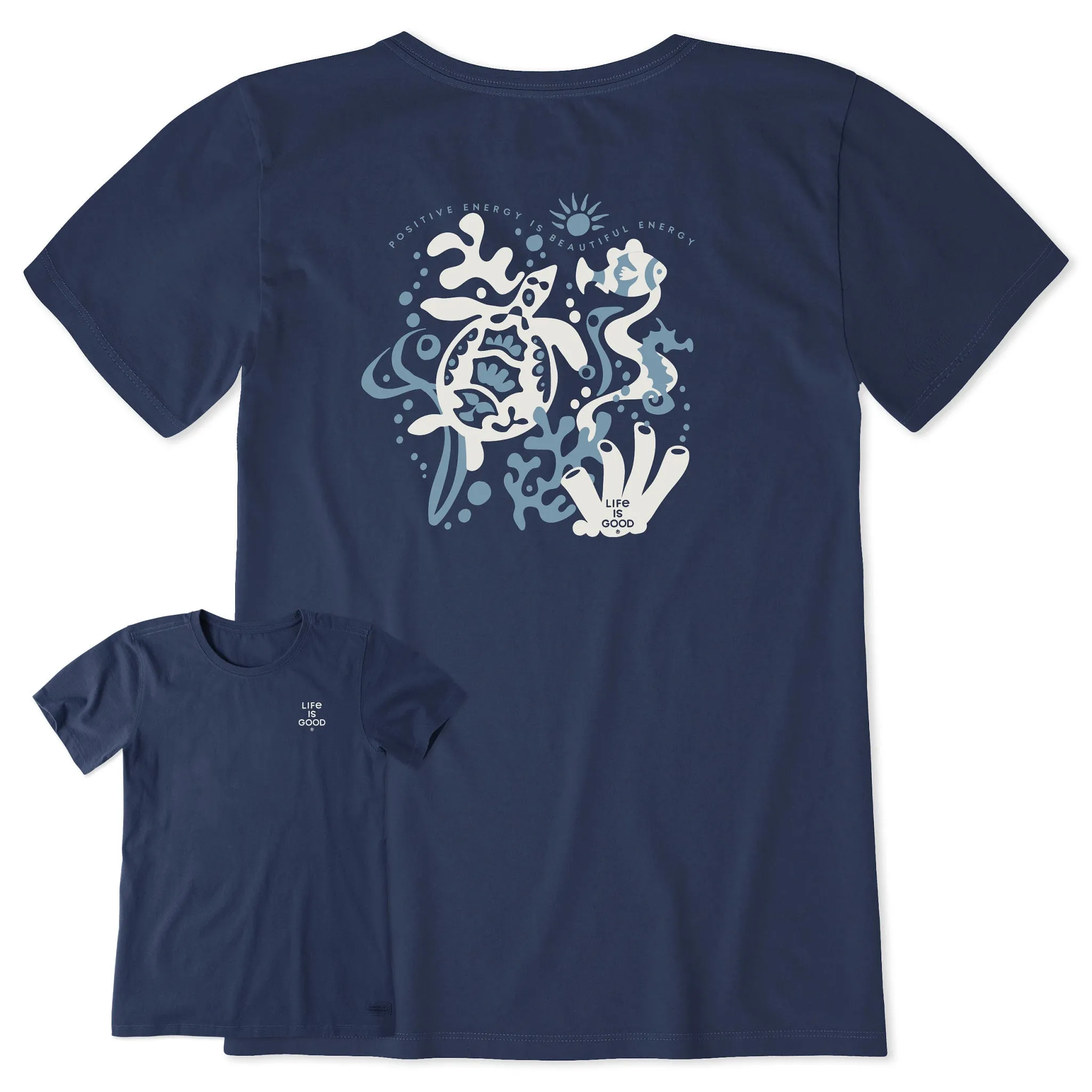 Women's Bert's Turtle Medley Short Sleeve Crusher Tee Life is Good