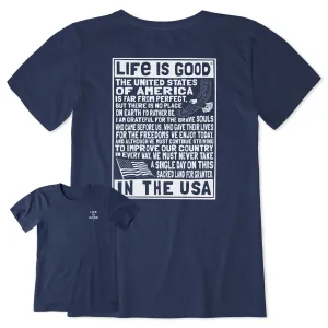 Women's Bert's USA Manifesto Short Sleeve Crusher Tee Life is Good