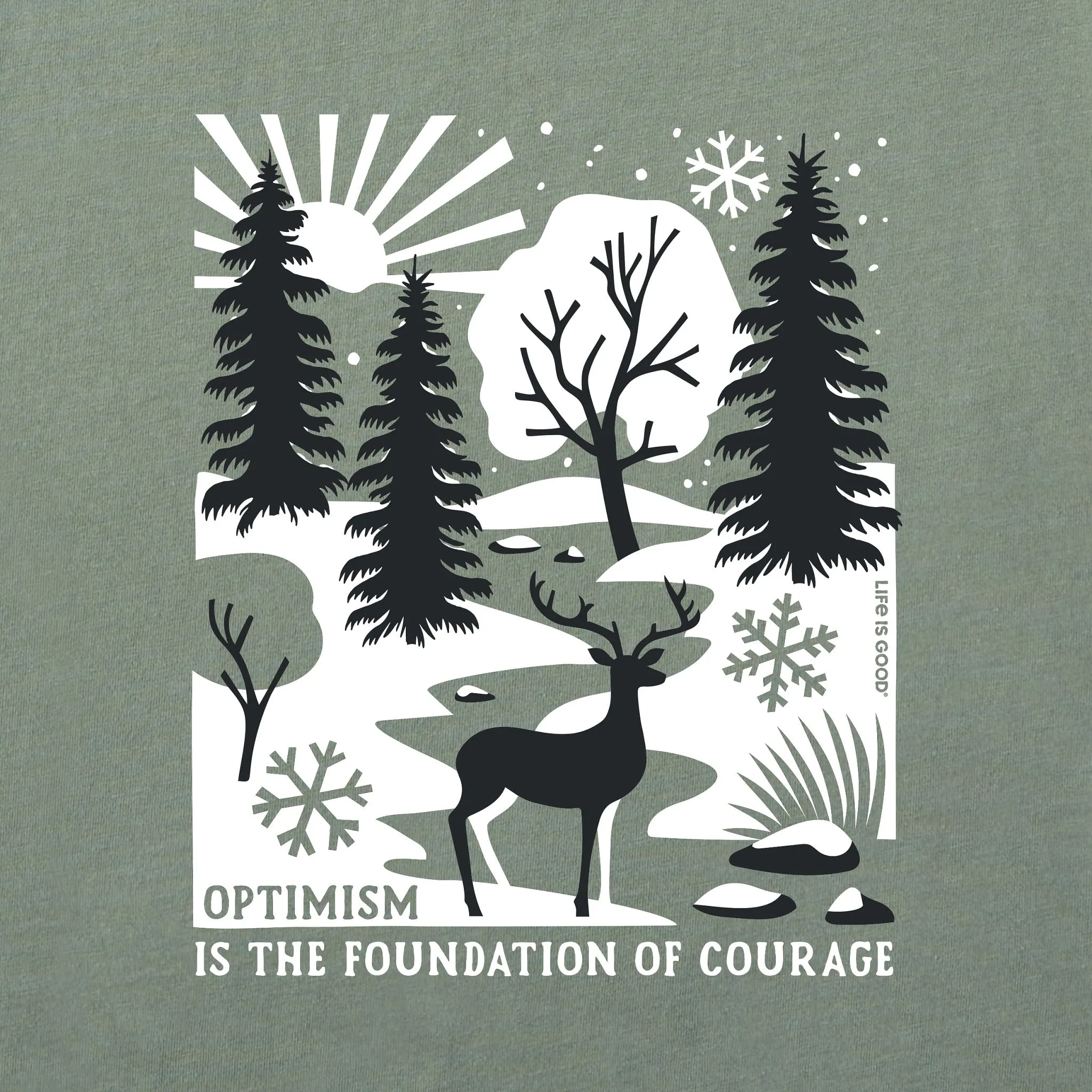 Women's Bert's Winter Medley Short Sleeve Crusher Tee Life is Good