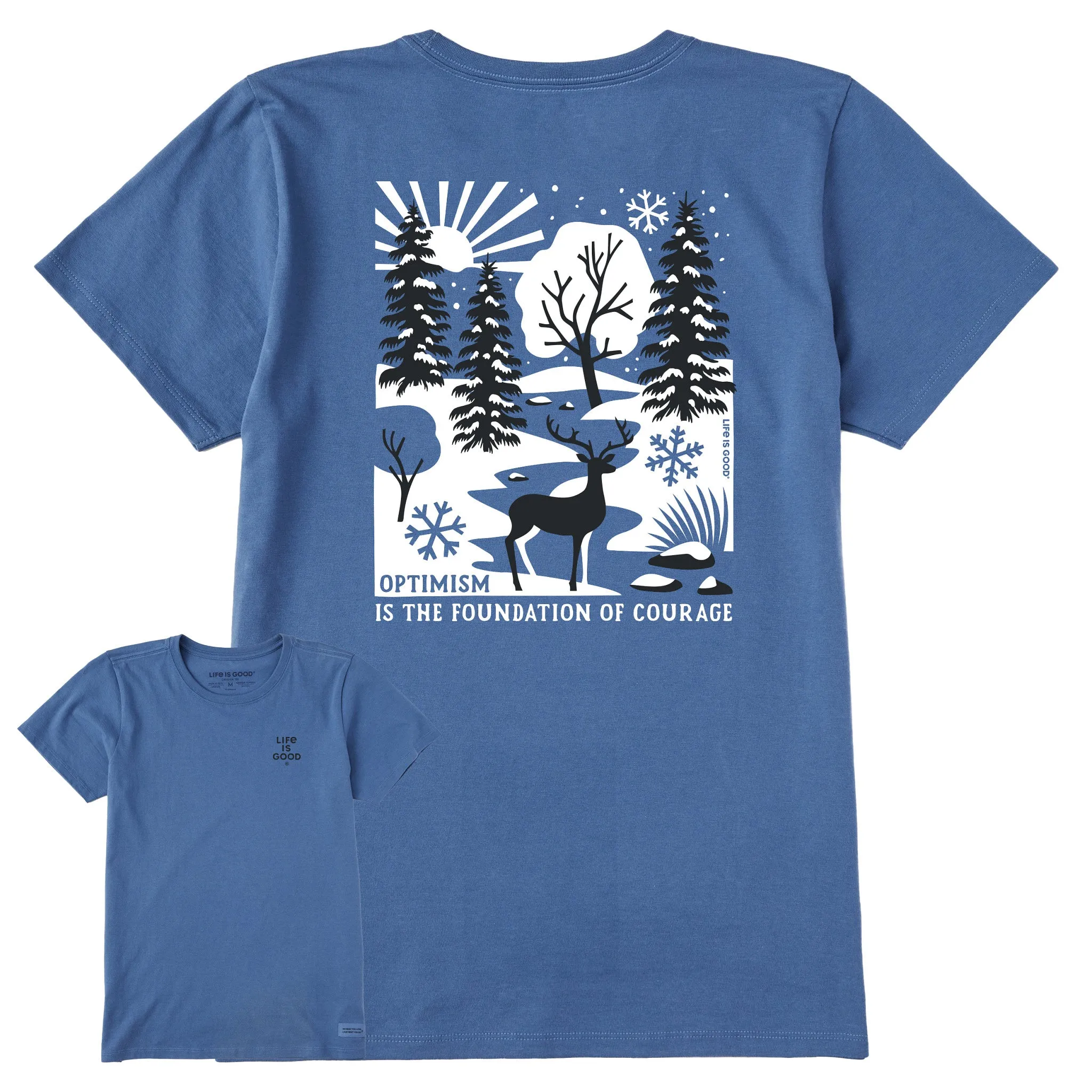 Women's Bert's Winter Medley Short Sleeve Crusher Tee Life is Good