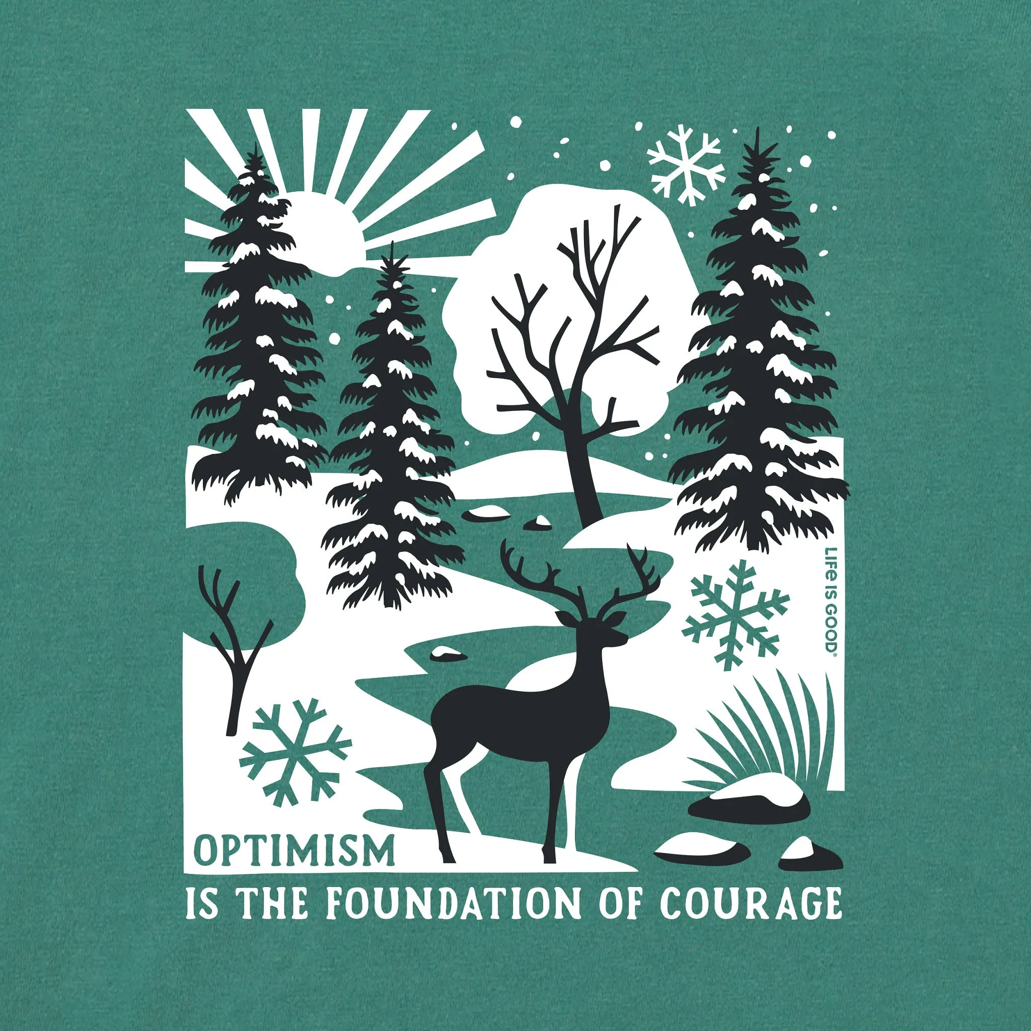 Women's Bert's Winter Medley Short Sleeve Crusher Tee Life is Good