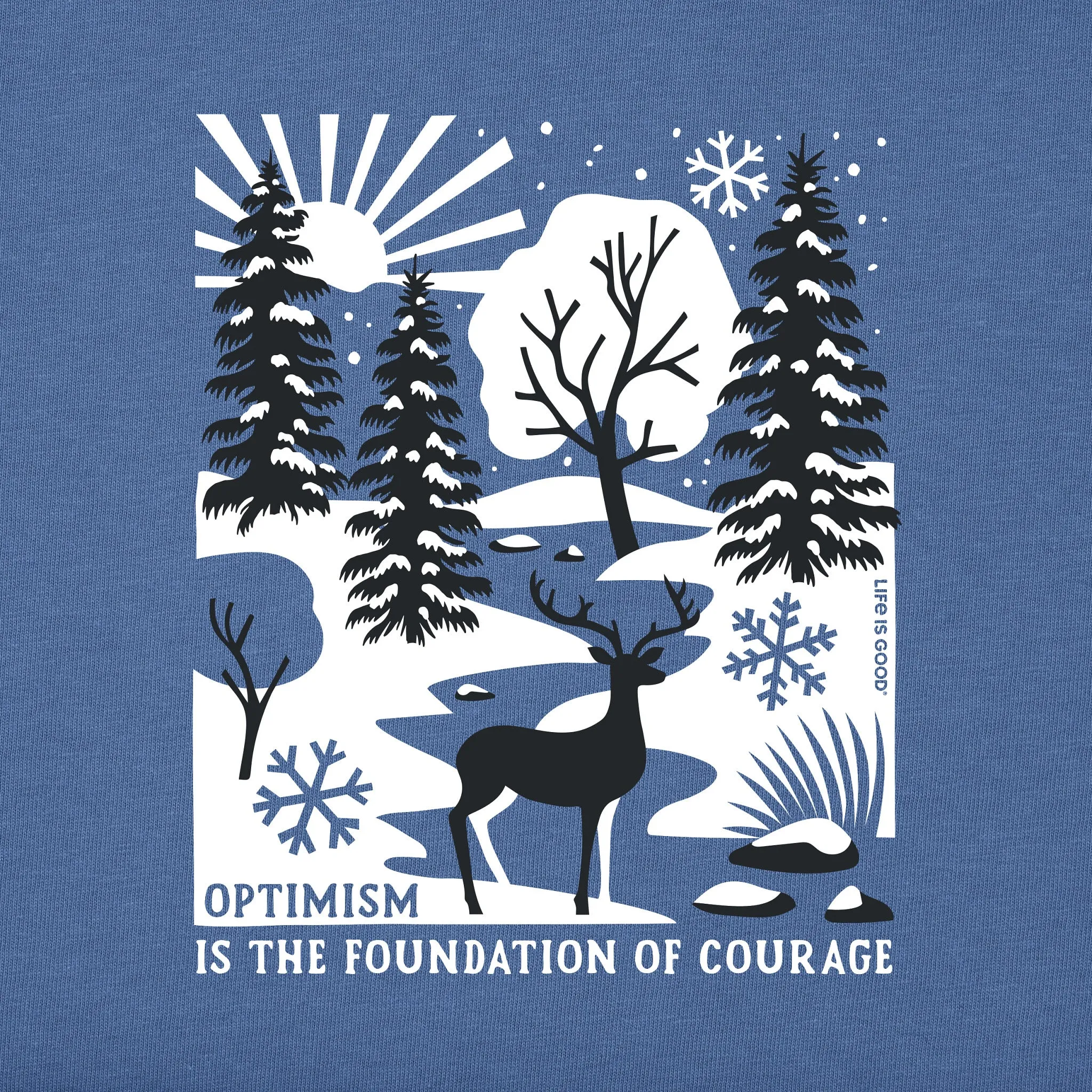 Women's Bert's Winter Medley Short Sleeve Crusher Tee Life is Good