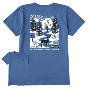 Women's Bert's Winter Medley Short Sleeve Crusher Tee Life is Good