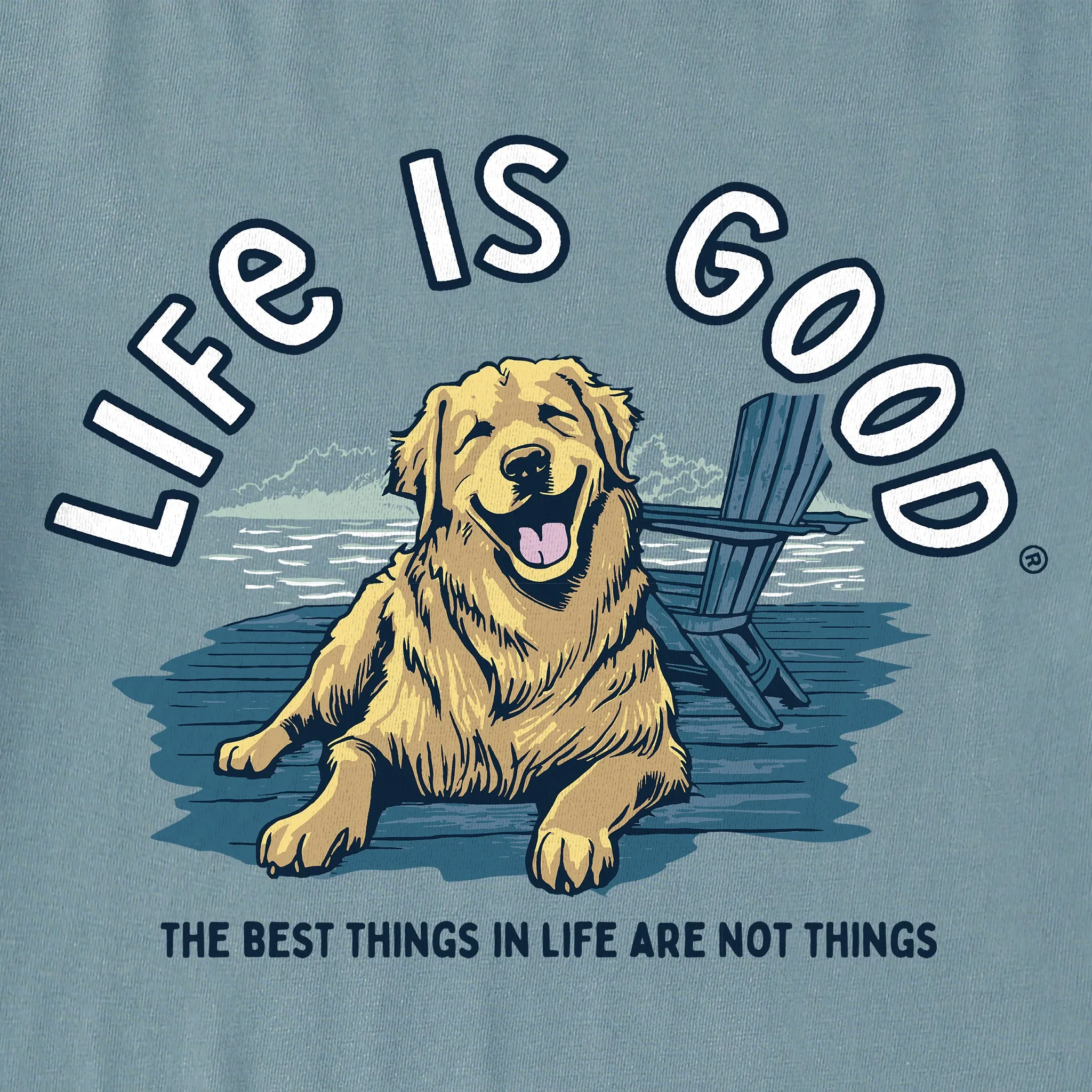 Women's Best Things Golden Dock Long Sleeve Crusher Boxy Tee Life is Good