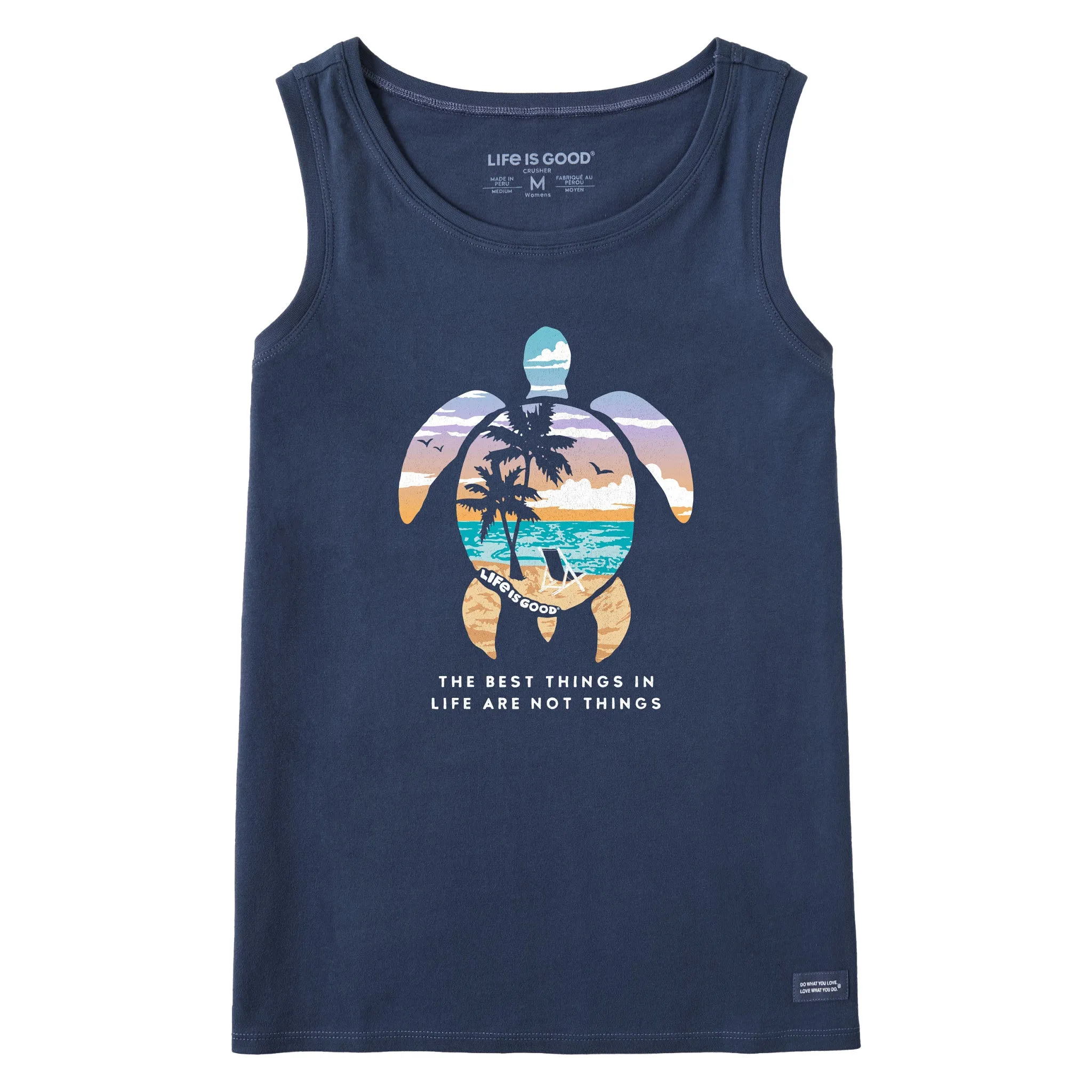 Women's Best Things Sea Turtle Beach Crusher Tank Life is Good