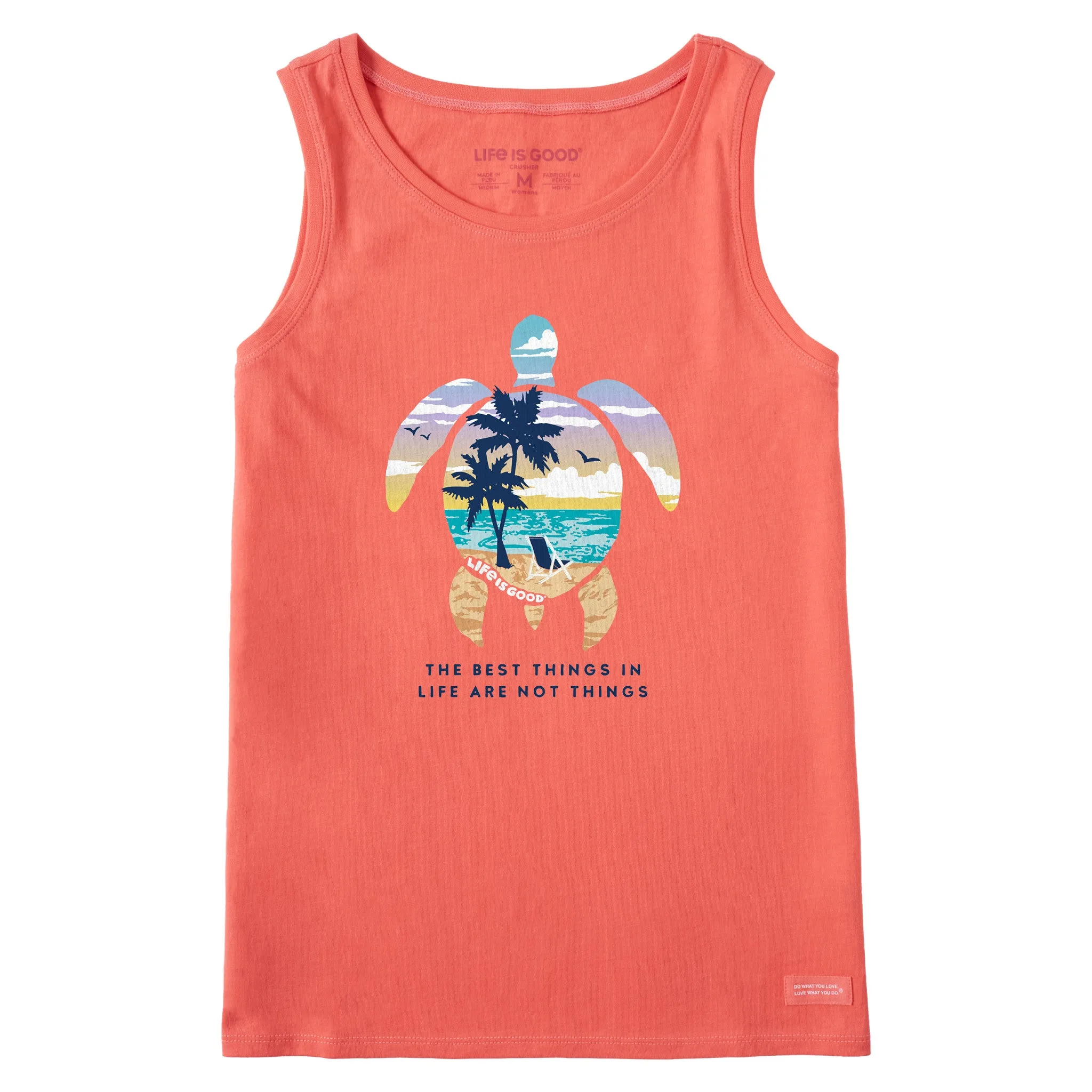 Women's Best Things Sea Turtle Beach Crusher Tank Life is Good
