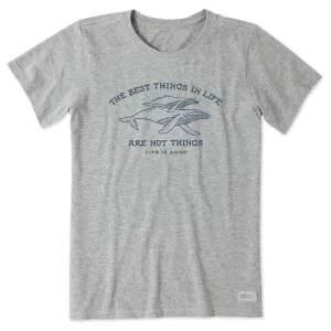 Women's Best Things Whales Short Sleeve Tee Life is Good
