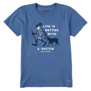 Women's Better With a Rottie Jackie Short Sleeve Tee Life is Good