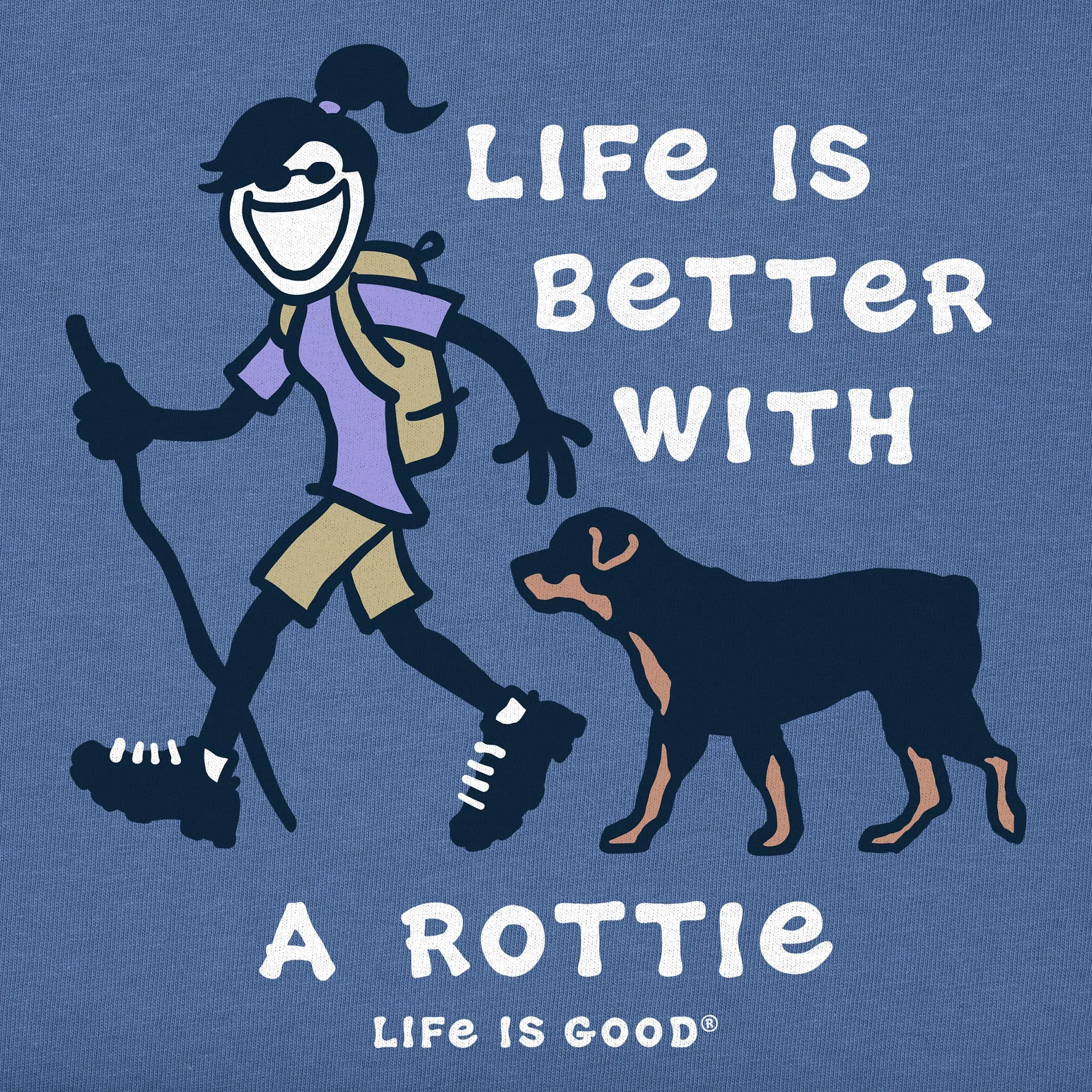 Women's Better With a Rottie Jackie Short Sleeve Tee Life is Good