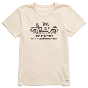 Women's Better with a Shepherd Truck Short Sleeve Tee Life is Good