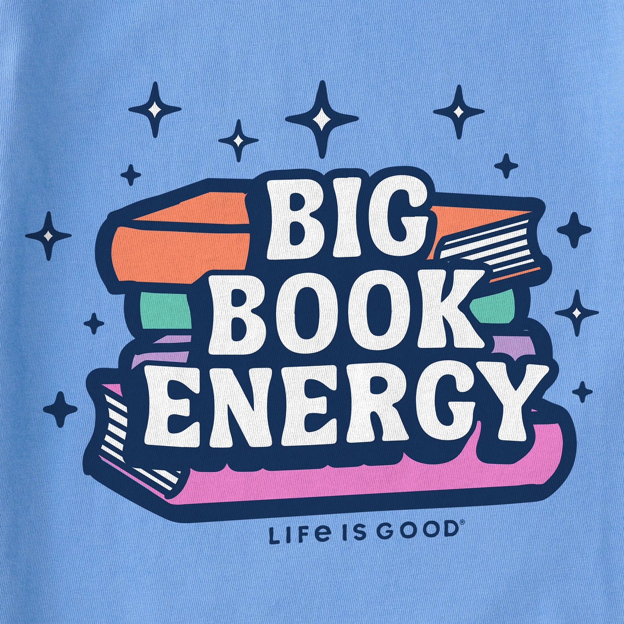 Women's Big Book Energy Short Sleeve Crusher Boxy Tee Life is Good