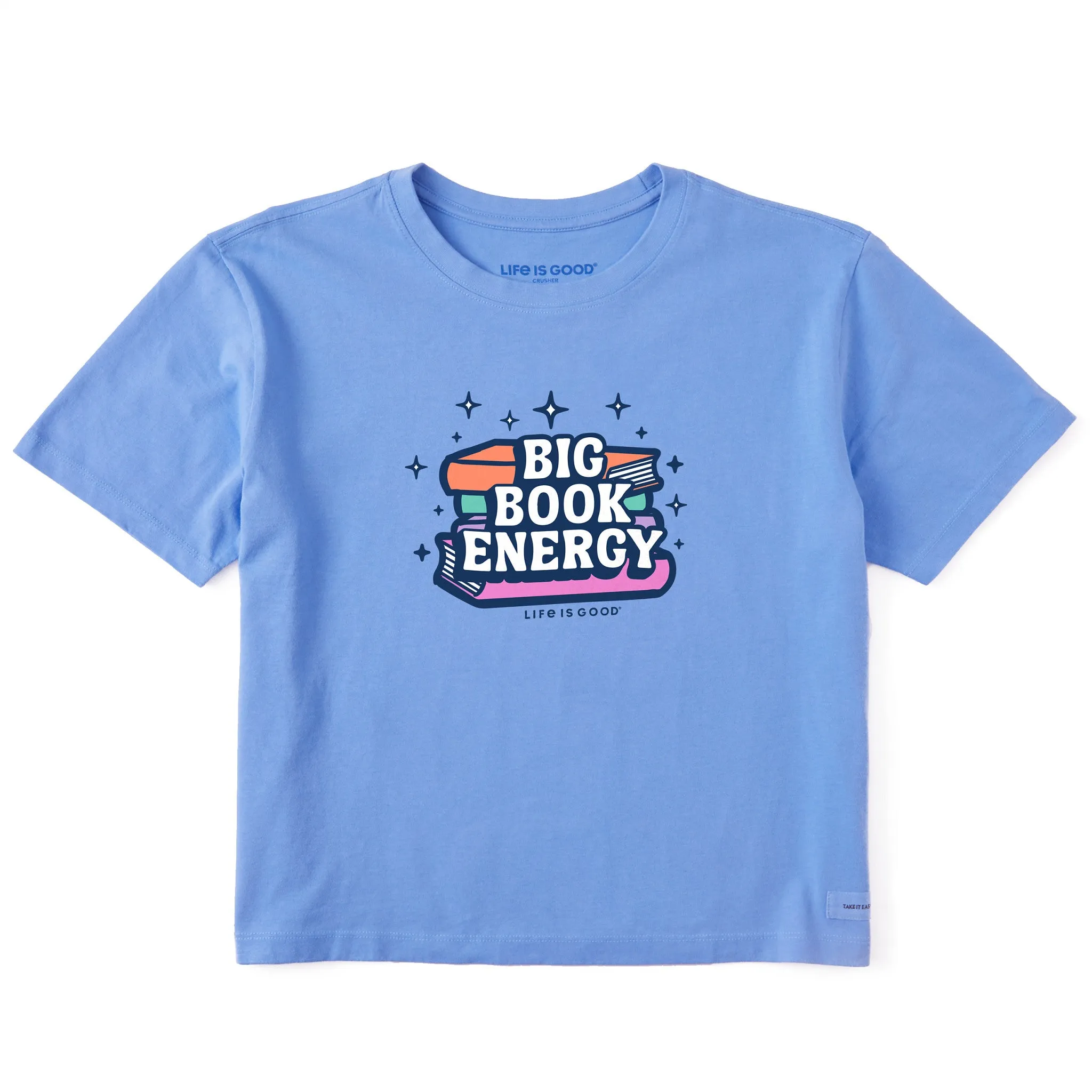 Women's Big Book Energy Short Sleeve Crusher Boxy Tee Life is Good