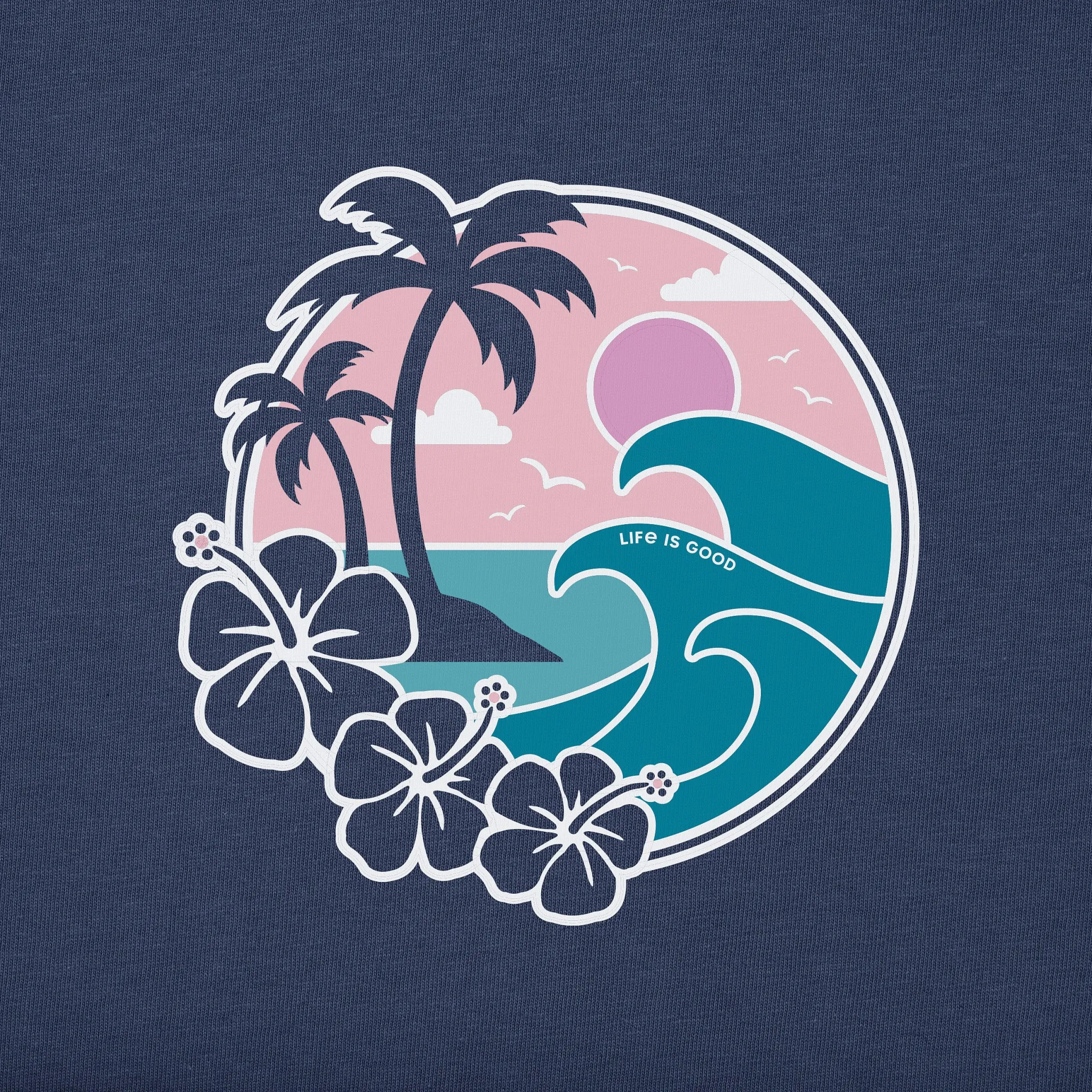 Women's Big Waves Short Sleeve Crusher Tee Life is Good
