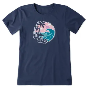 Women's Big Waves Short Sleeve Crusher Tee Life is Good
