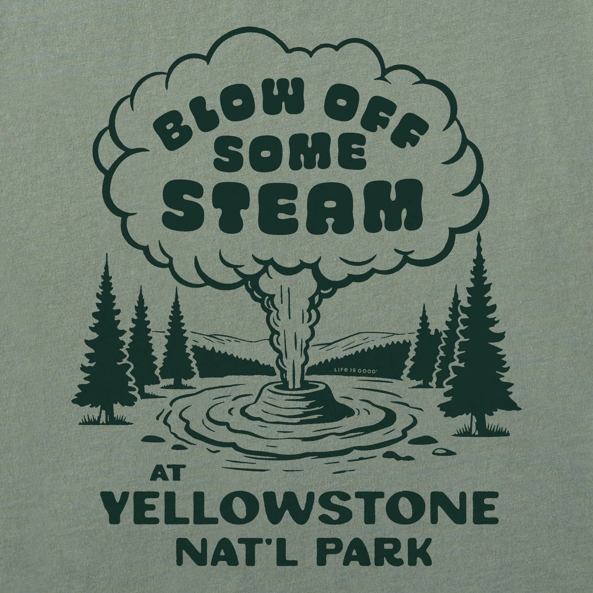 Women's Blow Off Some Steam Yellowstone Short Sleeve Crusher Boxy Tee Life is Good