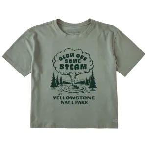 Women's Blow Off Some Steam Yellowstone Short Sleeve Crusher Boxy Tee Life is Good