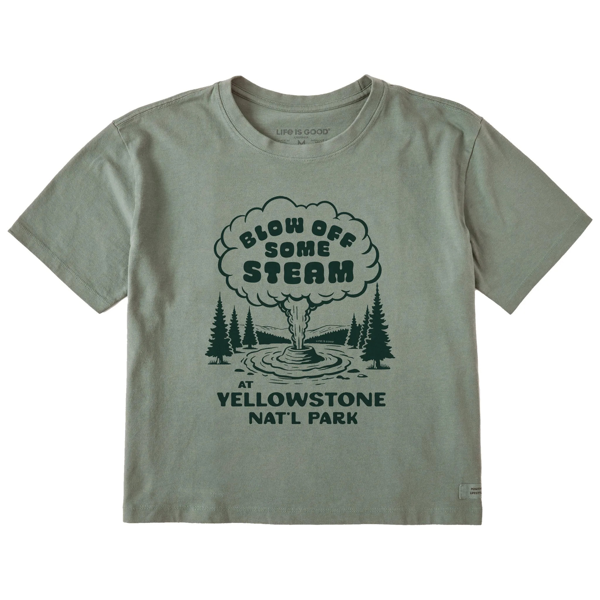 Women's Blow Off Some Steam Yellowstone Short Sleeve Crusher Boxy Tee Life is Good