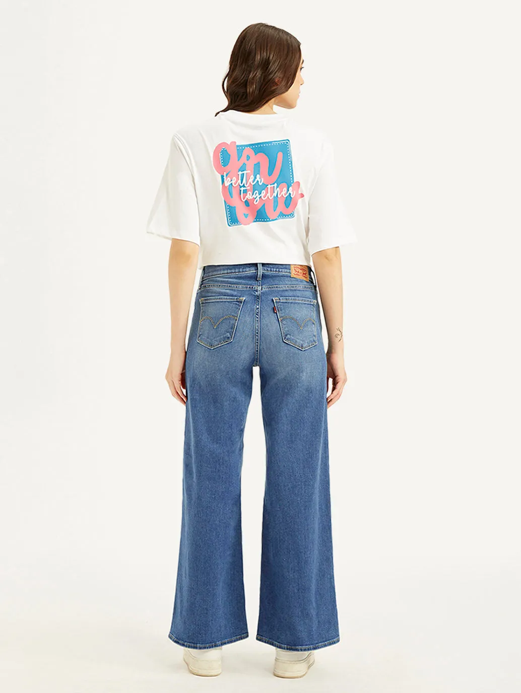 Women's Blue Flared Fit High Rise Jeans LEVI'S
