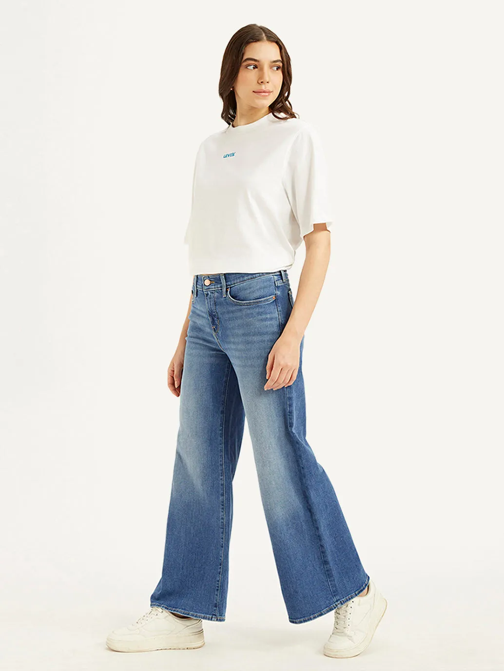 Women's Blue Flared Fit High Rise Jeans LEVI'S