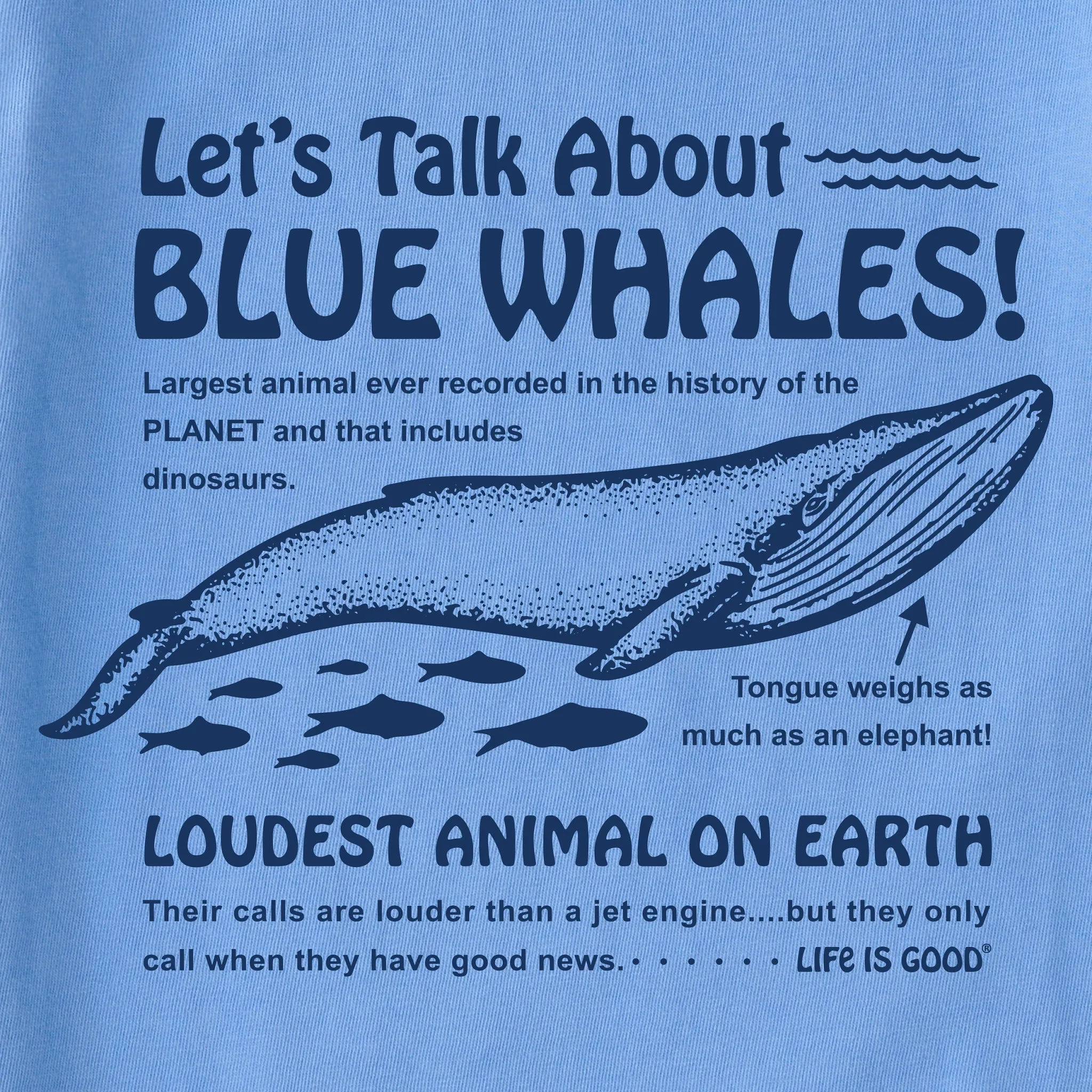 Women's Blue Whales Short Sleeve Tee Life is Good