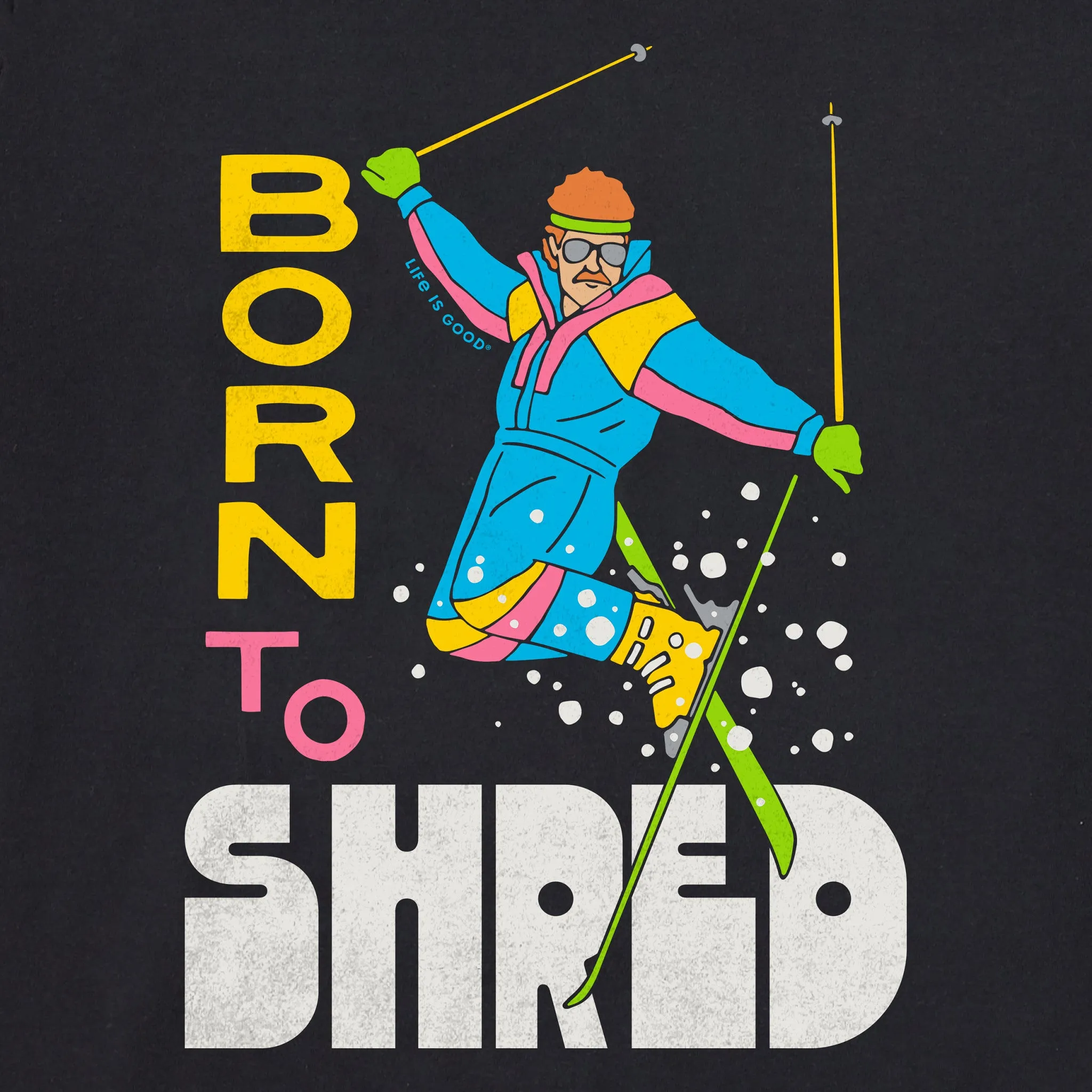 Women's Born to Shred Long Sleeve Crusher Boxy Tee Life is Good