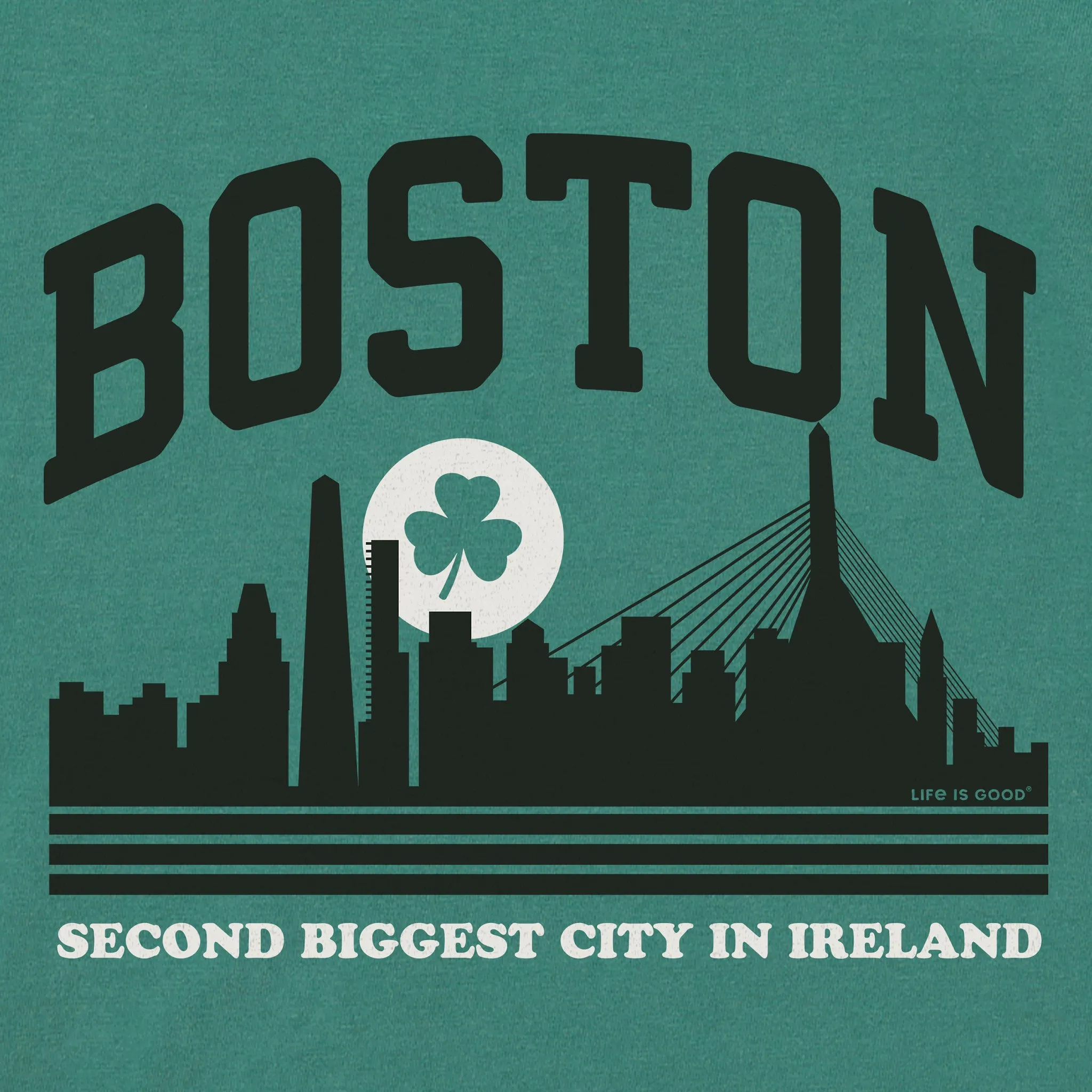 Women's Boston Second Biggest City in Ireland Short Sleeve Crusher Boxy Tee Life is Good