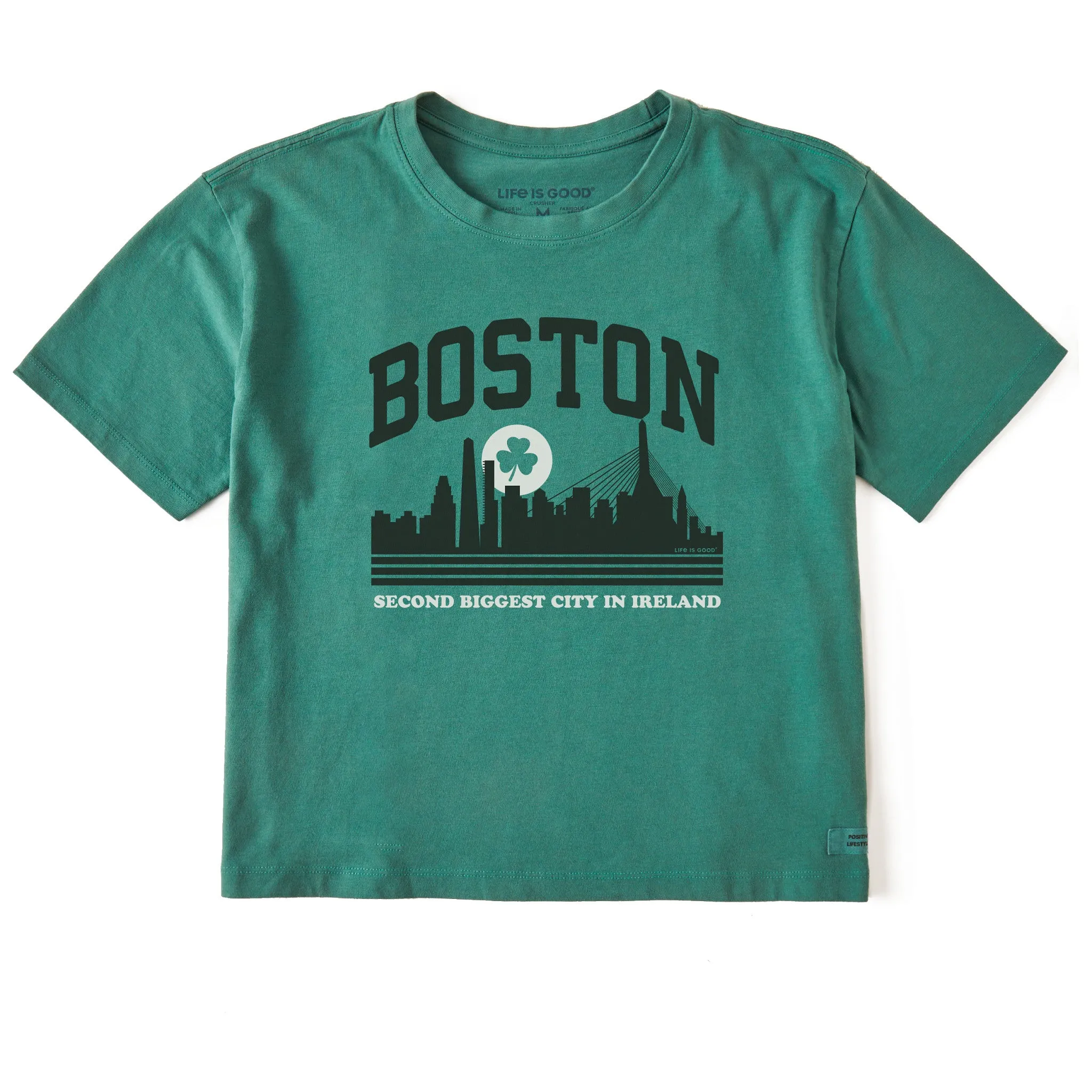 Women's Boston Second Biggest City in Ireland Short Sleeve Crusher Boxy Tee Life is Good
