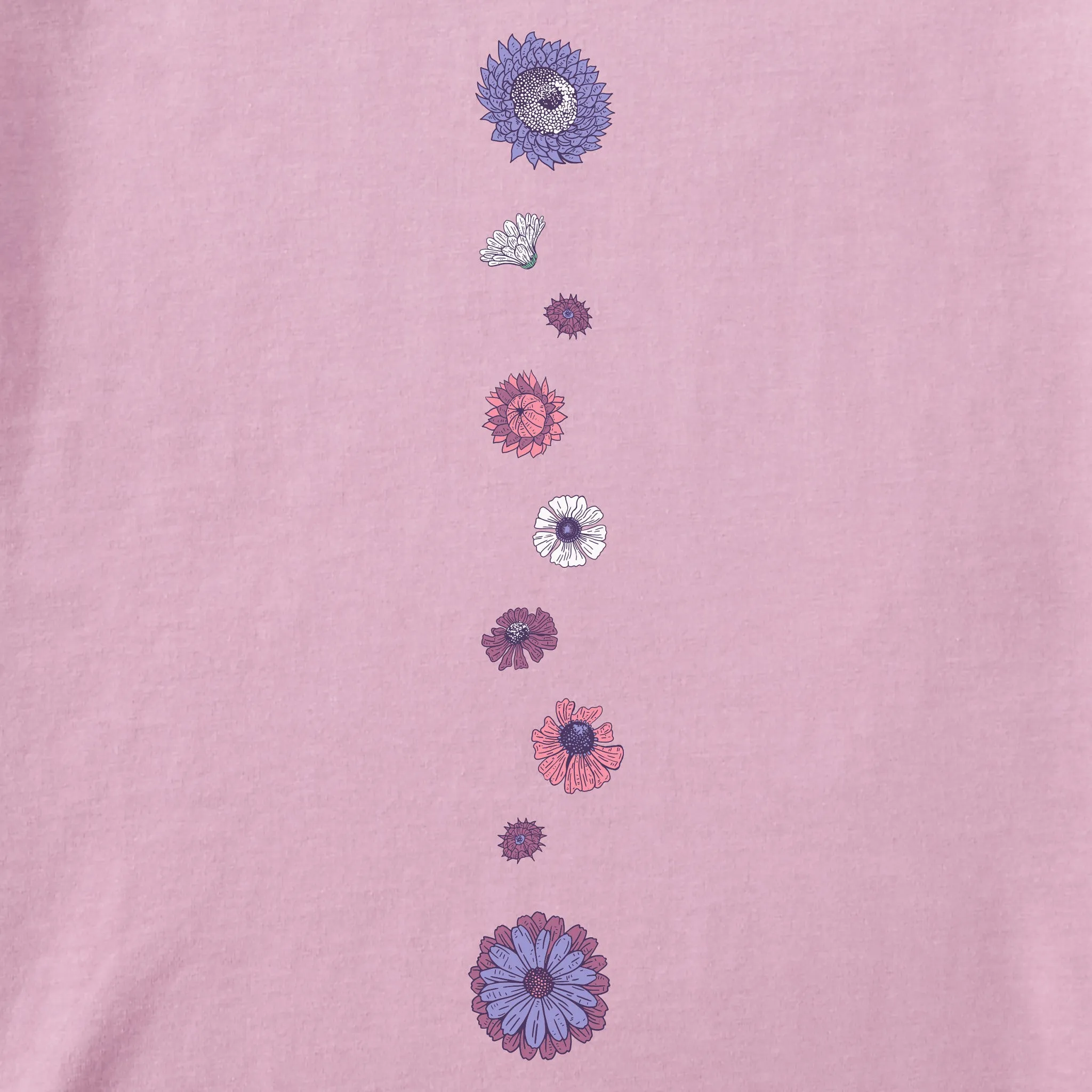 Women's Botanical Flowers Long Sleeve Crusher Boxy Tee Life is Good
