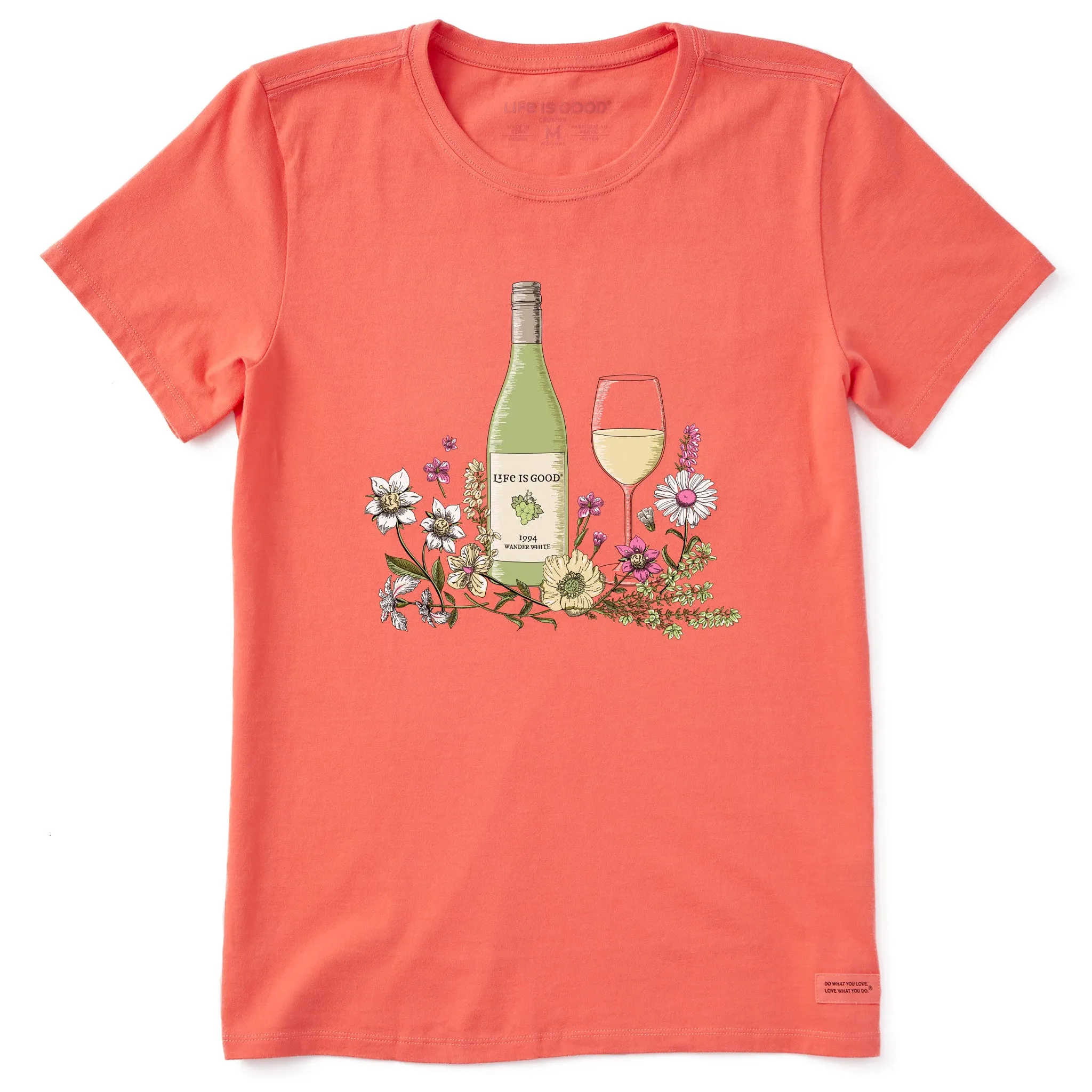 Women's Botanical White Wine Short Sleeve Tee Life is Good