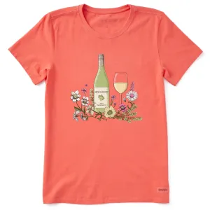 Women's Botanical White Wine Short Sleeve Tee Life is Good