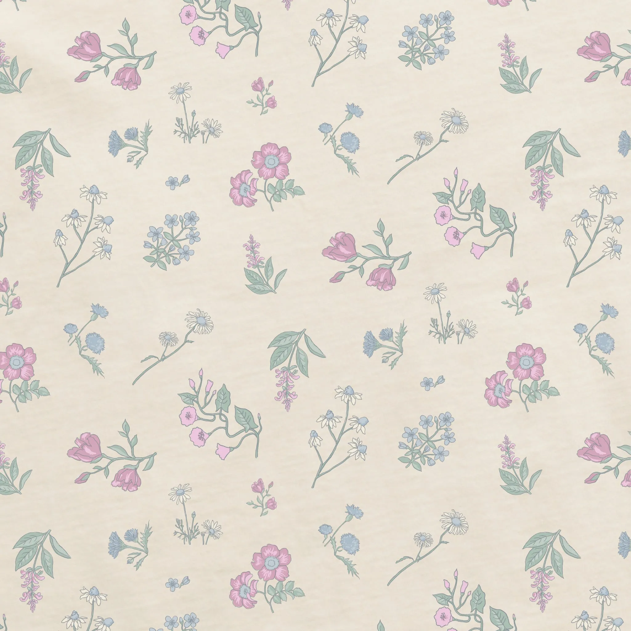 Women's Botanical Wildflower Pattern Crusher-LITE Easy Vee Life is Good