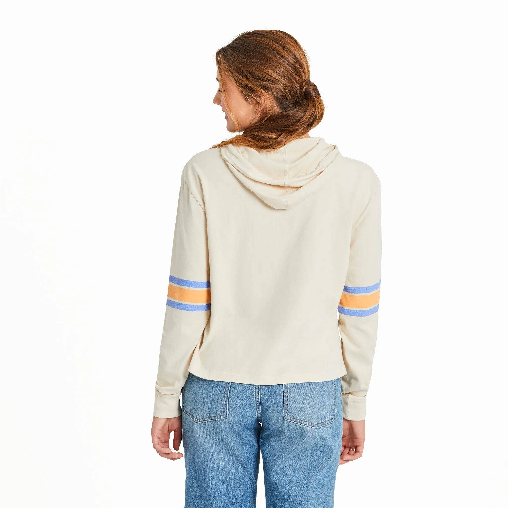 Women's Branded Seal Crusher Boxy Hoodie Life is Good