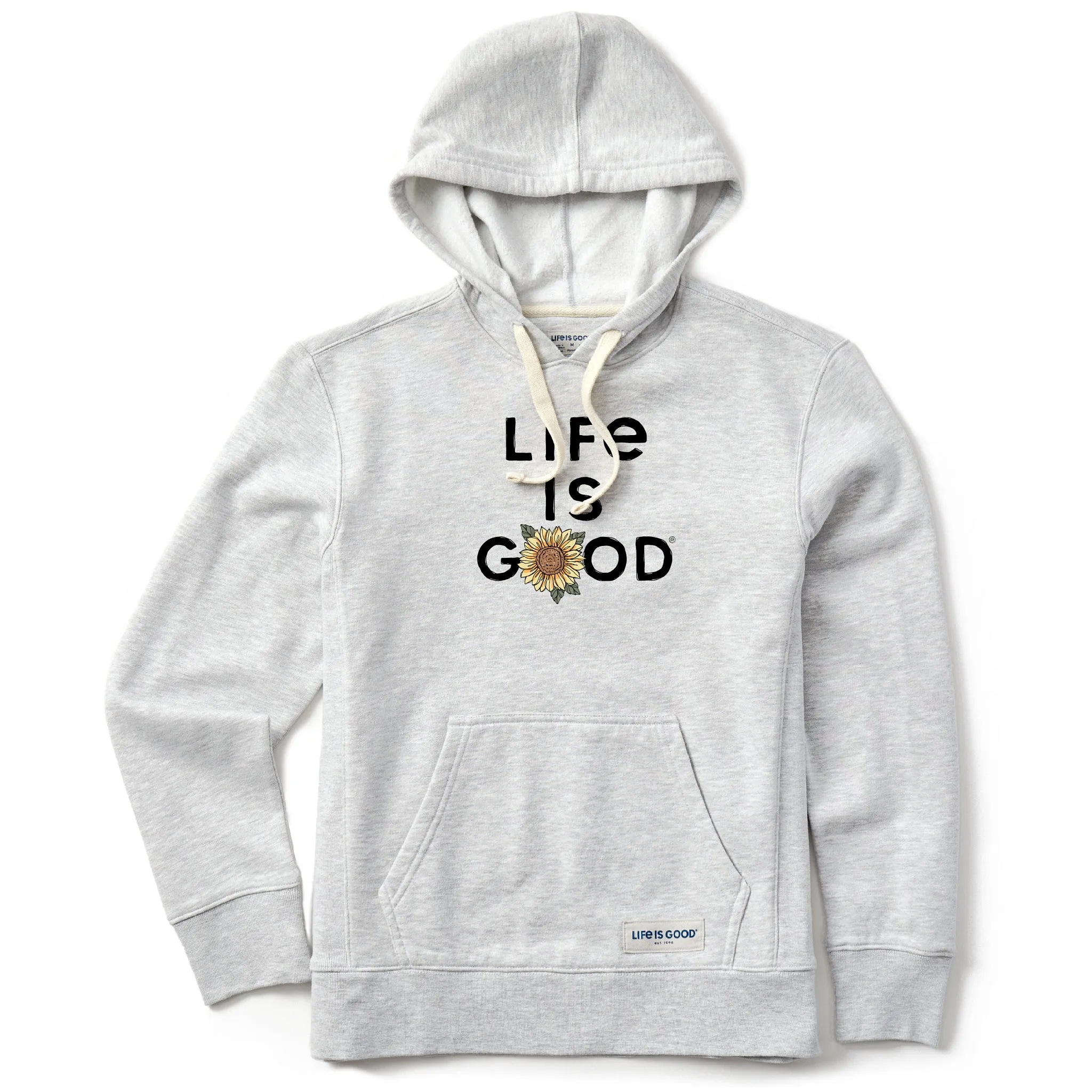 Women's Branded Stacked LIG w Sunflower Simply True Fleece Hoodie Life is Good