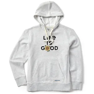 Women's Branded Stacked LIG w Sunflower Simply True Fleece Hoodie Life is Good