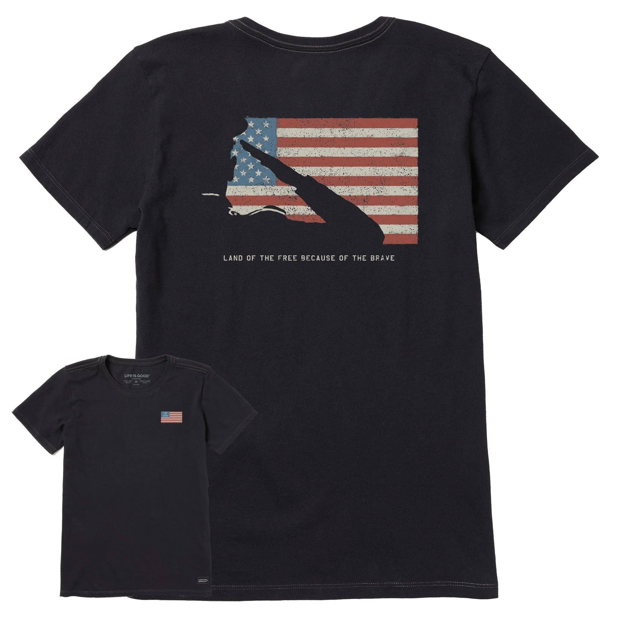 Women's Brave Flag Short Sleeve Tee Life is Good