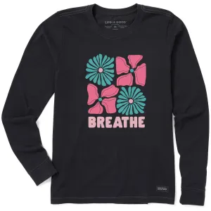 Women's Breathe Four Flowers Long Sleeve Crusher Tee Life is Good