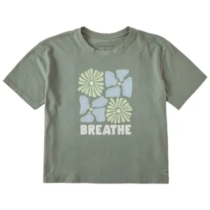 Women's Breathe Four Flowers Short Sleeve Crusher Boxy Tee Life is Good