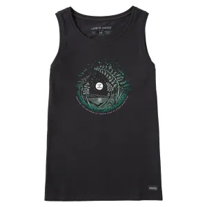 Women's Breathe Moon Evergreen Fern Crusher Tank Life is Good