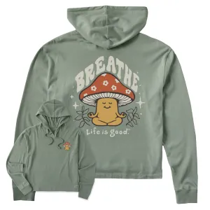 Women's Breathe Mushroom Crusher Boxy Hoodie Life is Good