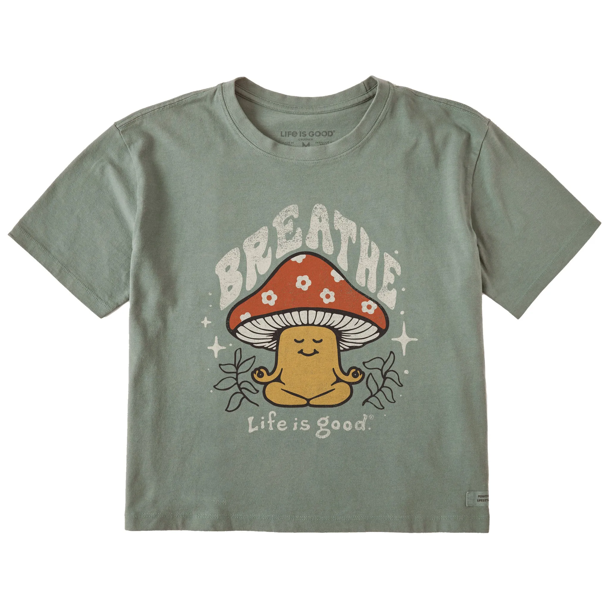 Women's Breathe Mushroom Short Sleeve Crusher Boxy Tee Life is Good