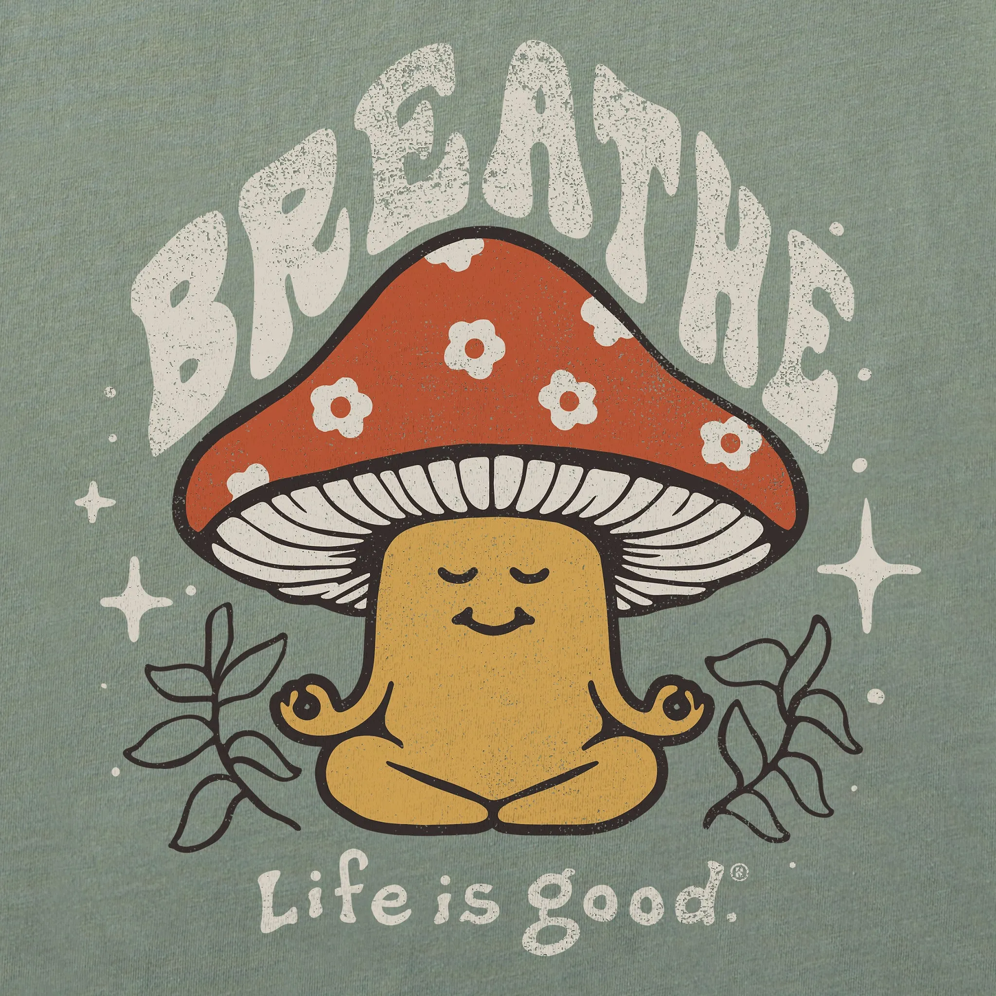 Women's Breathe Mushroom Short Sleeve Crusher Boxy Tee Life is Good