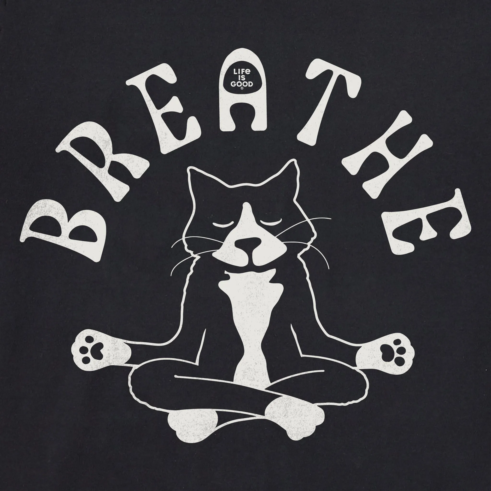 Women's Breathe Tuxedo Cat Short Sleeve Tee Life is Good