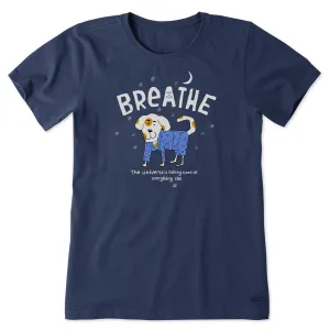 Women's Breathe Universe Dog Short Sleeve Tee Life is Good