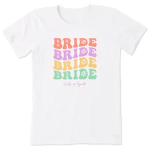 Women's Bride Daisy Short Sleeve Crusher Tee Life is Good