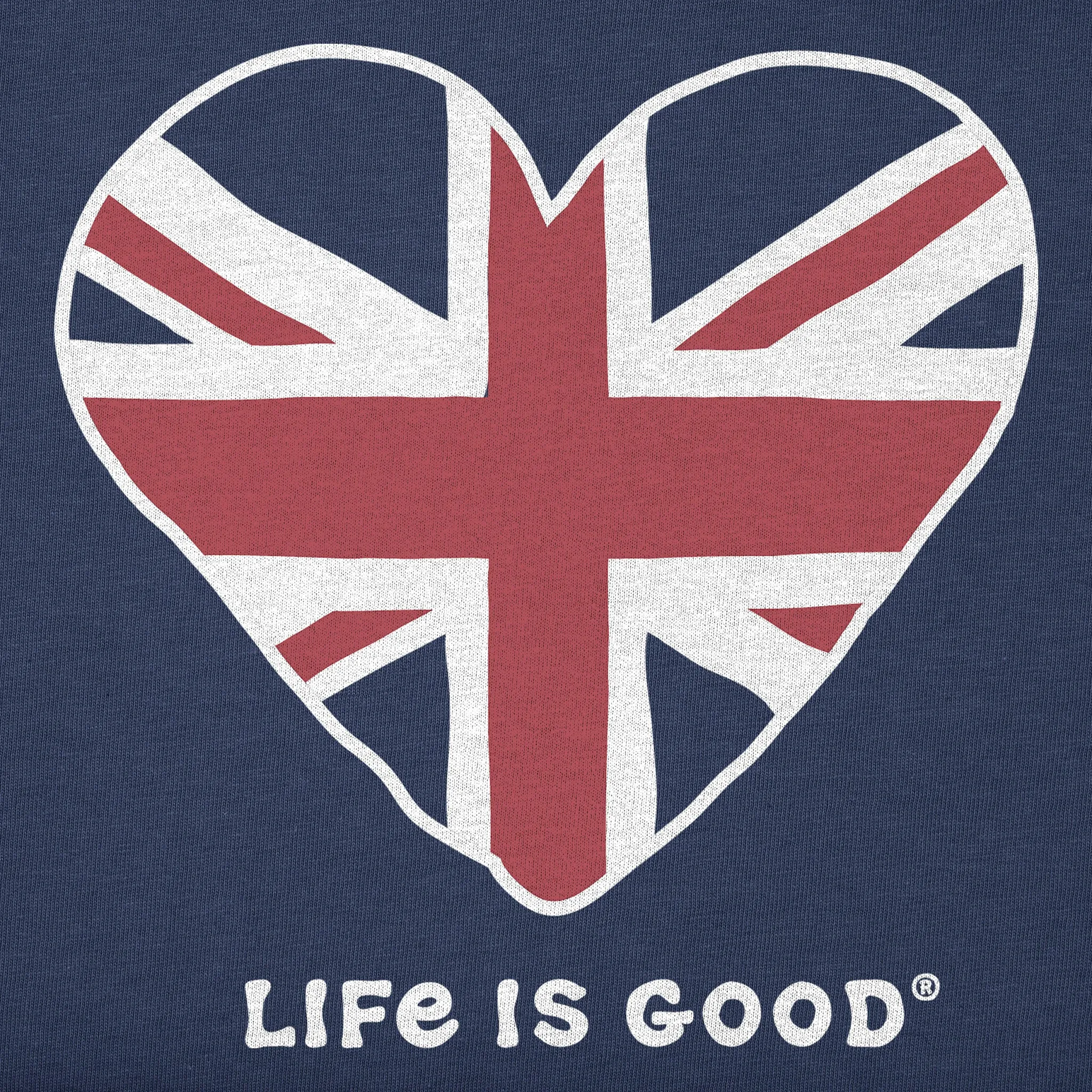 Women's British Heart Short Sleeve Vee Life is Good